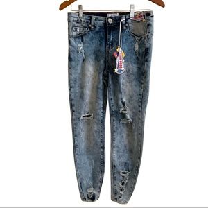 Team GoGo Light Blue Tie Dye Jeans Size 5 Waist 29"